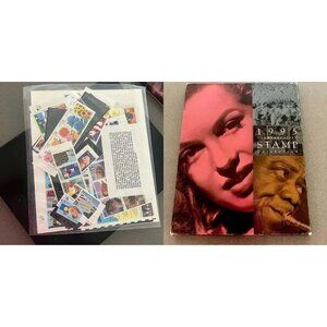1995 Commemorative Stamp Collection Yearbook USPS Mint Set with Stamps